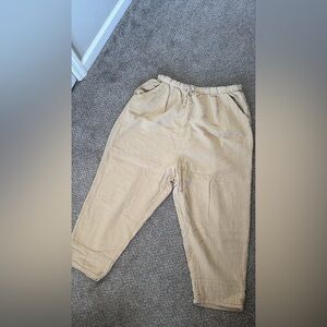 Free People Tan Corduroy Joggers
